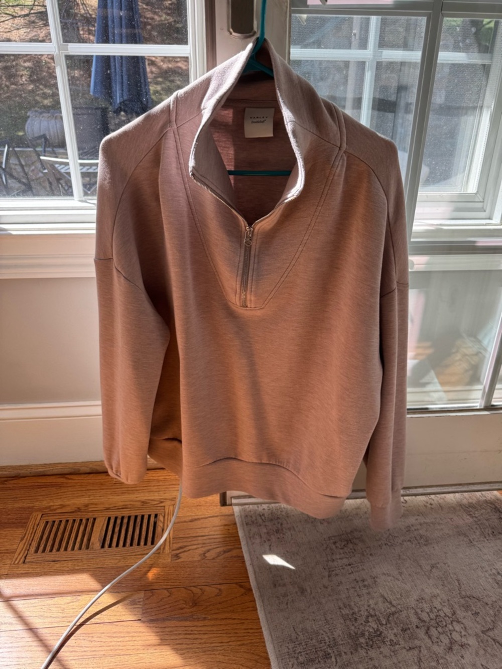 Women's Half-Zip Pullover Sweater - Dusty Rose